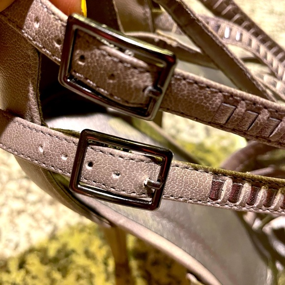 Tan w/Silver accents Strappy Sandal - Picture 7 of 10